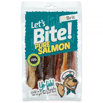 Snack BRIT Dog Let’s Bite Pure Salmon - 80g