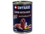 Konzerva ONTARIO Dog Lamb, Rice and Sunflower Oil - 400g