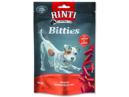 Pochoutka RINTI Extra Bitties kuře + rajče + dýně - 100g