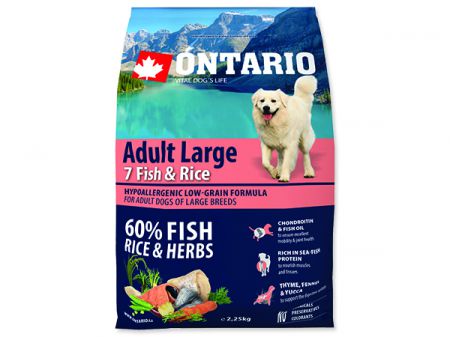 ONTARIO Dog Adult Large Fish & Rice - 2,25kg