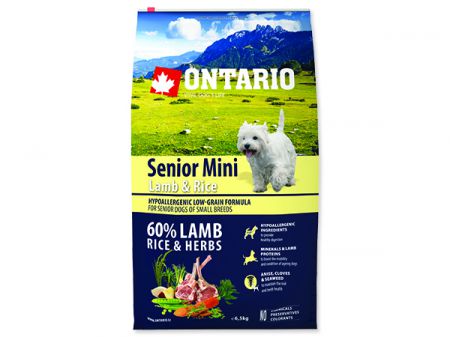 ONTARIO Senior Mini Lamb & Rice - 6,5kg