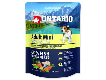 ONTARIO Dog Adult Mini Fish & Rice - 0,75kg