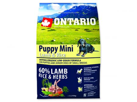 ONTARIO Puppy Mini Lamb & Rice - 2,25kg