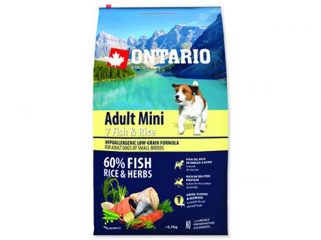 ONTARIO Dog Adult Mini Fish & Rice - 6,5kg