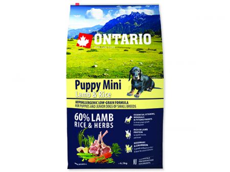 ONTARIO Puppy Mini Lamb & Rice - 6,5kg