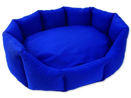 Pelíšek DOG FANTASY Koruna softshell modrý 70 cm