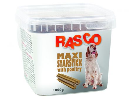 Pochoutka RASCO Dog hvězdy natural s drůbeží - 800g