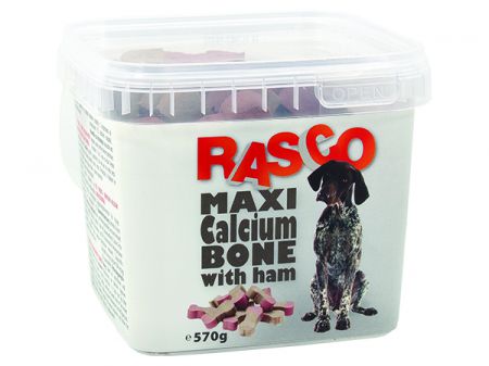 Pochoutka RASCO Dog kosti kalciové se šunkou - 570g