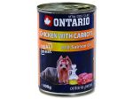 Konzerva ONTARIO Dog Chicken, Carrots and Salmon Oil - 400g