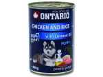 Konzerva ONTARIO Puppy Chicken, Rice and Linseed Oil - 400g