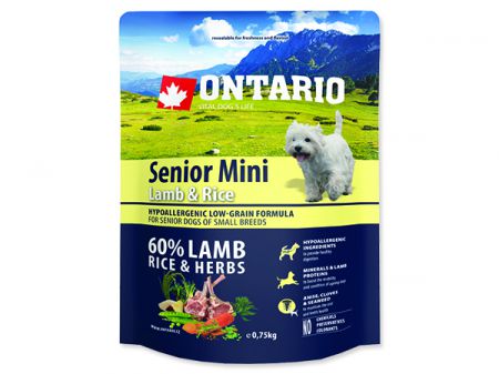 ONTARIO Senior Mini Lamb & Rice - 0,75kg