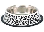 Miska DOG FANTASY nerezová s gumou leopard 29 cm - 1800ml
