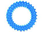Hračka DOG FANTASY kroužek vroubkovaný modrý 7 cm