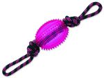 Přetahovadlo DOG FANTASY lano s míčem fialové 38 cm