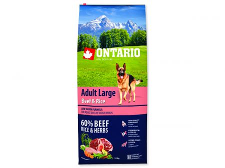 ONTARIO Dog Adult Large Beef & Rice - 12kg