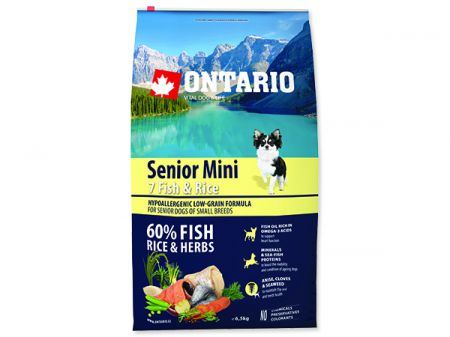 ONTARIO Senior Mini Fish & Rice - 6,5kg