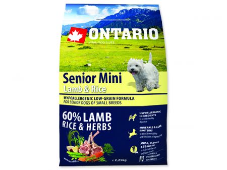 ONTARIO Senior Mini Lamb & Rice - 2,25kg