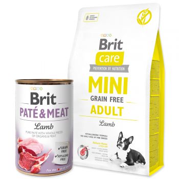 BRIT Care Dog Mini Grain Free Adult Lamb + ZDARMA konzerva - 2,4kg