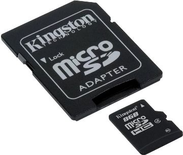 SD Micro Kingston HC 8GB + adaptér